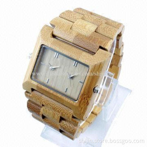 Wholesale Bamboo Wooden Watches Natural Wood Case and Strap Japan Quartz Movement